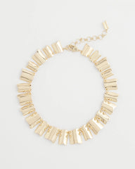 Chico's Gold Wave Collar Necklace GOLD