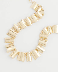 Chico's Gold Wave Collar Necklace GOLD