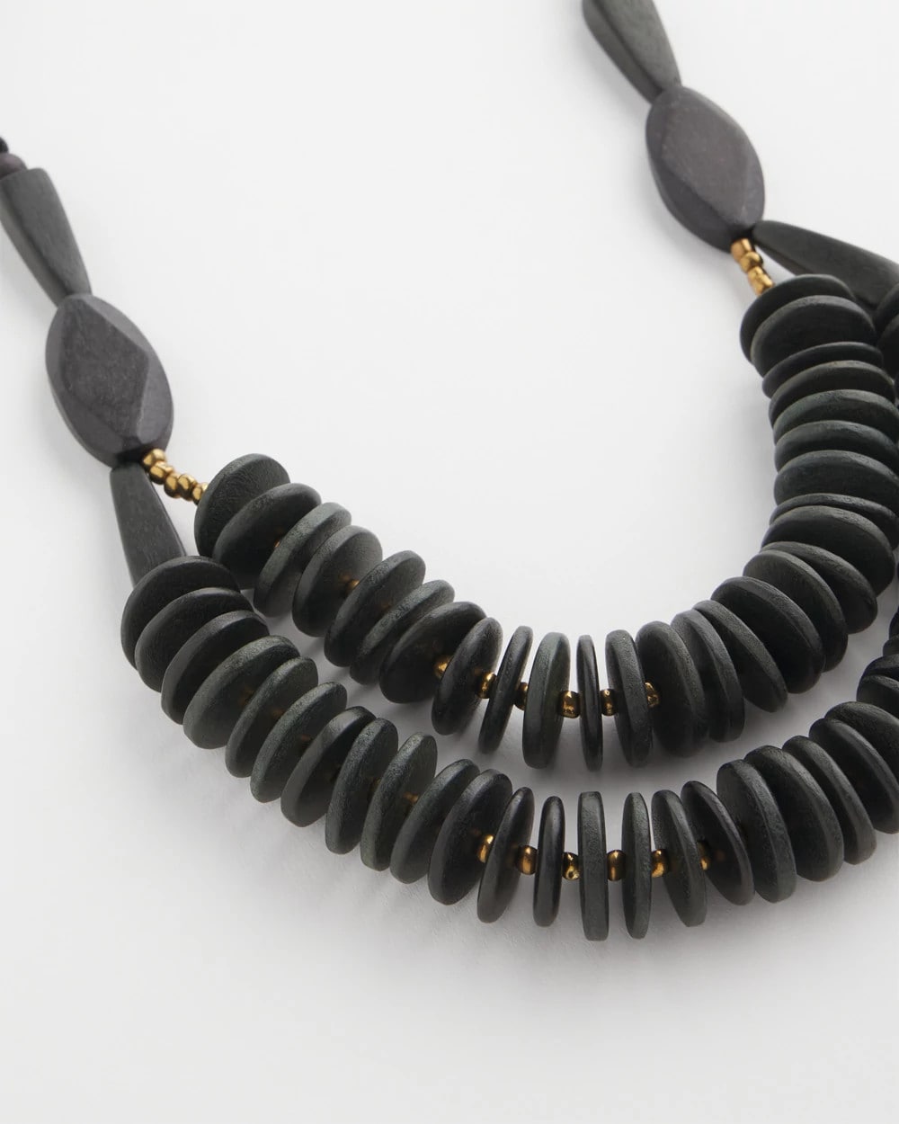 Chico's SYLCA® x Chico's Black Disk Bead Statement Necklace BLACK
