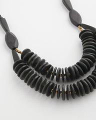 Chico's SYLCA® x Chico's Black Disk Bead Statement Necklace BLACK