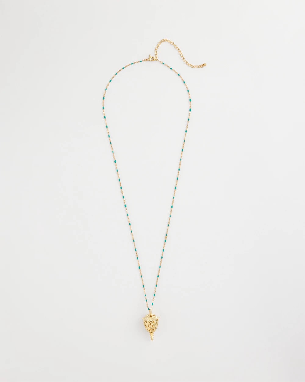 Chico's Lantern Pendant Necklace TURQUOISE