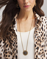Chico's Convertible Multi-Strand Pendant Necklace GOLD