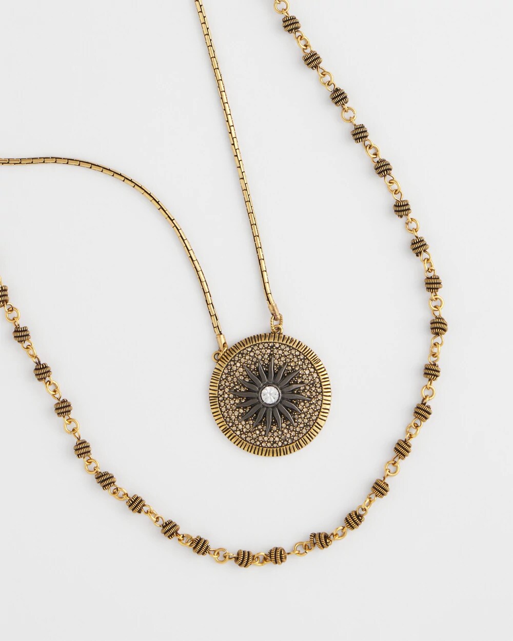 Chico's Convertible Multi-Strand Pendant Necklace GOLD