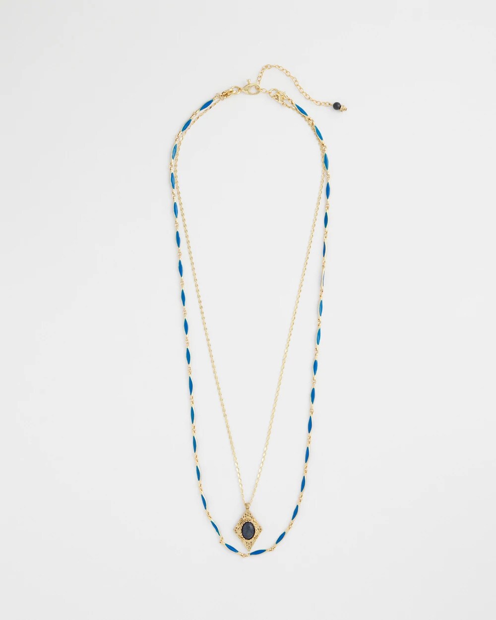 Chico's Double-Strand Sodalite Pendant Necklace BLUE