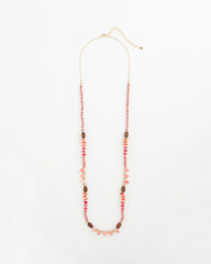 Chico's Beaded Single Strand Necklace WARM MULTI