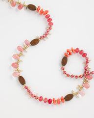 Chico's Beaded Single Strand Necklace WARM MULTI