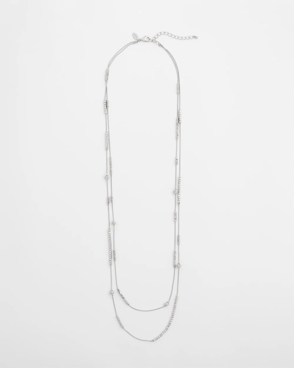 Chico's Hexie Multi-Strand Necklace SILVER