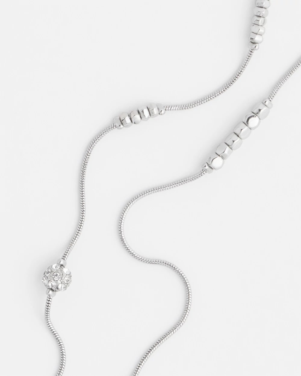 Chico's Hexie Multi-Strand Necklace SILVER