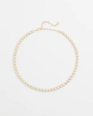 Chico's Goldtone Tennis Necklace GOLD