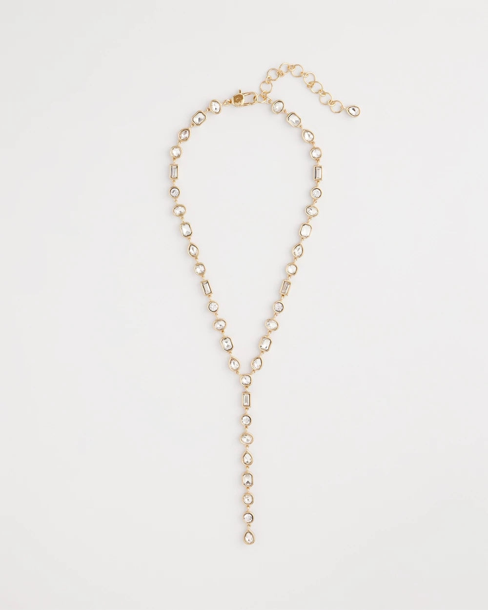 Chico's Bezel Set Goldtone Y-Necklace GOLD