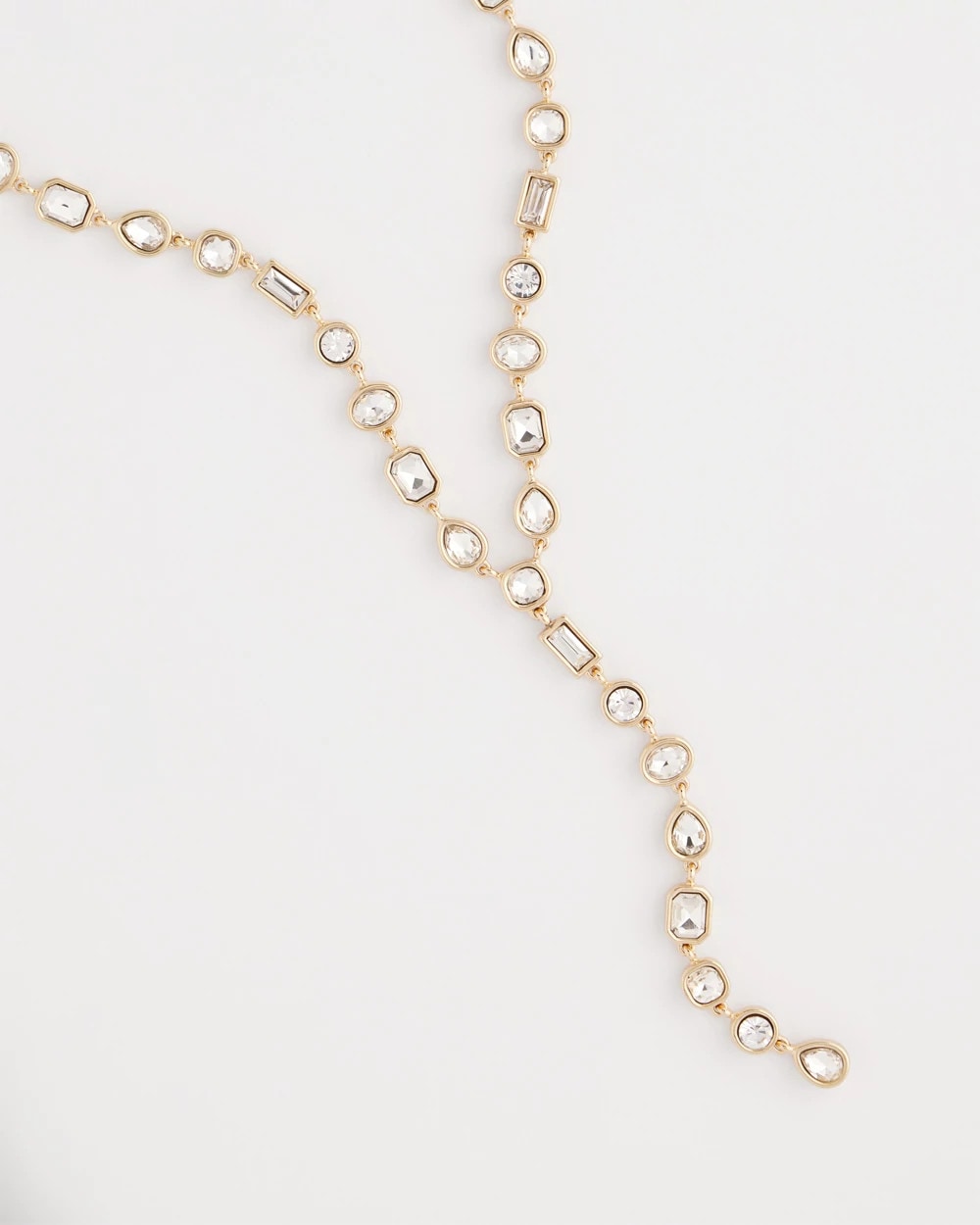 Chico's Bezel Set Goldtone Y-Necklace GOLD