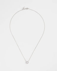 Chico's Silver Tone Drop Stone Necklace SILVER