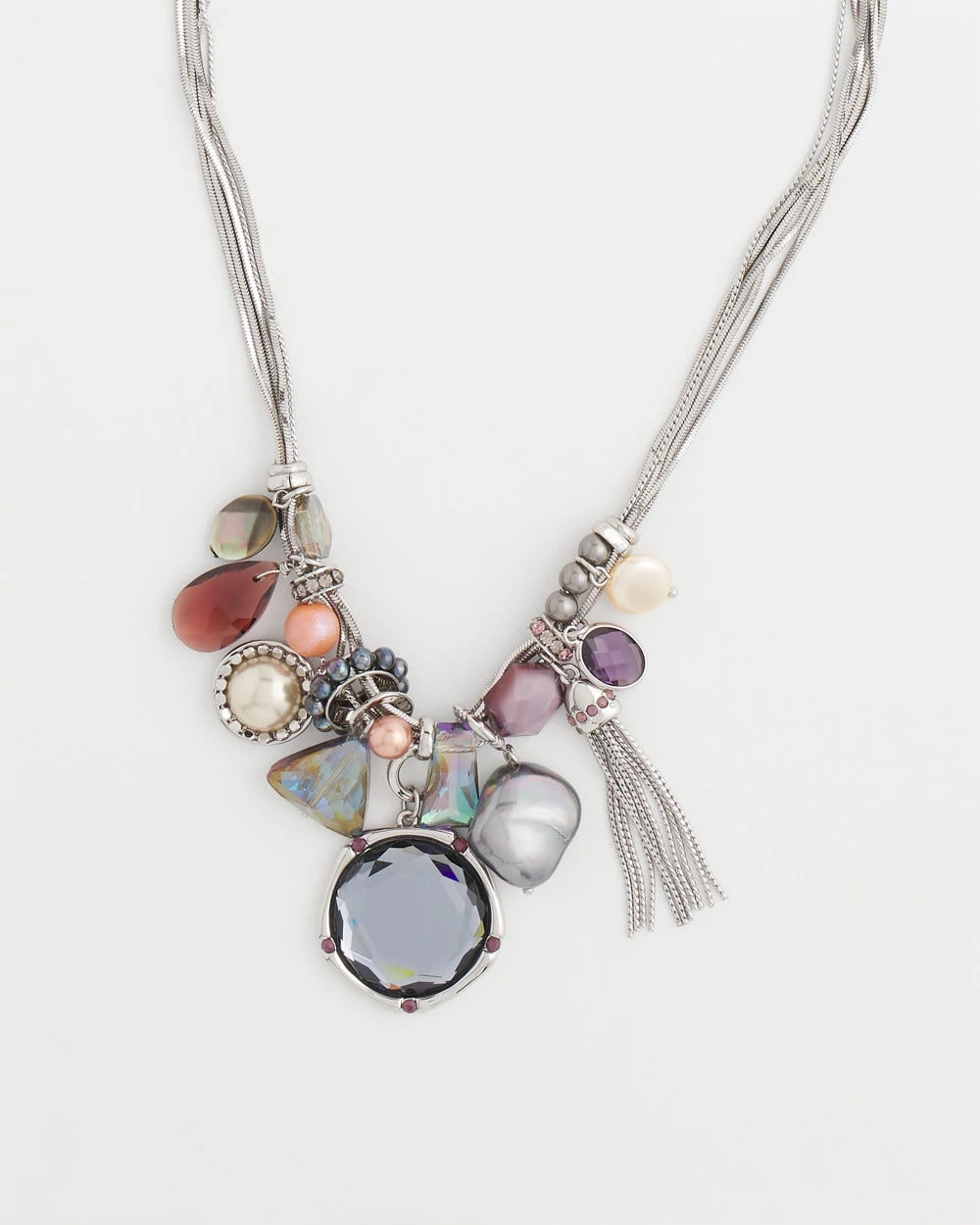 Chico's Short Aurora Charm Necklace MULTI