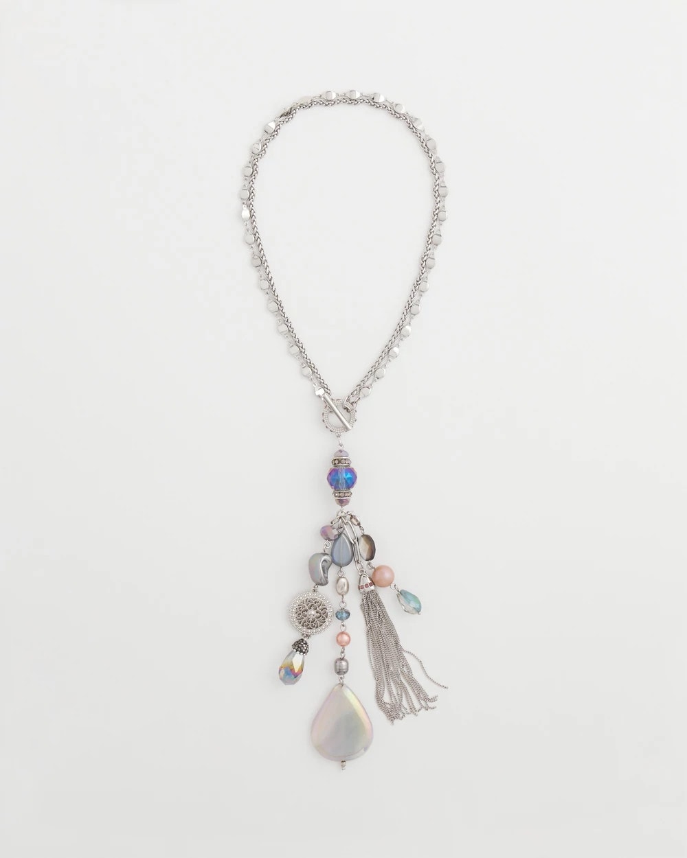 Chico's Stone & Shell ​​Twice As Nice Pendant MULTI