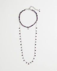 Chico's Convertible Purple Long Short Necklace PURPLE