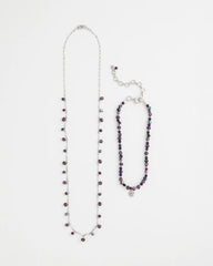 Chico's Convertible Purple Long Short Necklace PURPLE