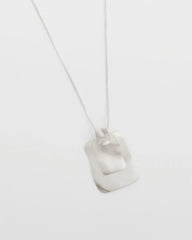 Chico's Adjustable Square Pendant Necklace SILVER
