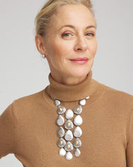 Chico's Island Metal Linear Necklace MIXED METALS