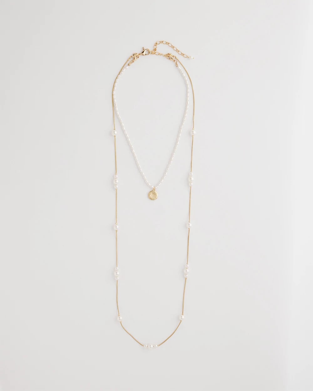 Chico's Convertible Faux Pearl Necklace PEARL