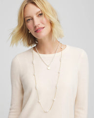 Chico's Convertible Faux Pearl Necklace PEARL