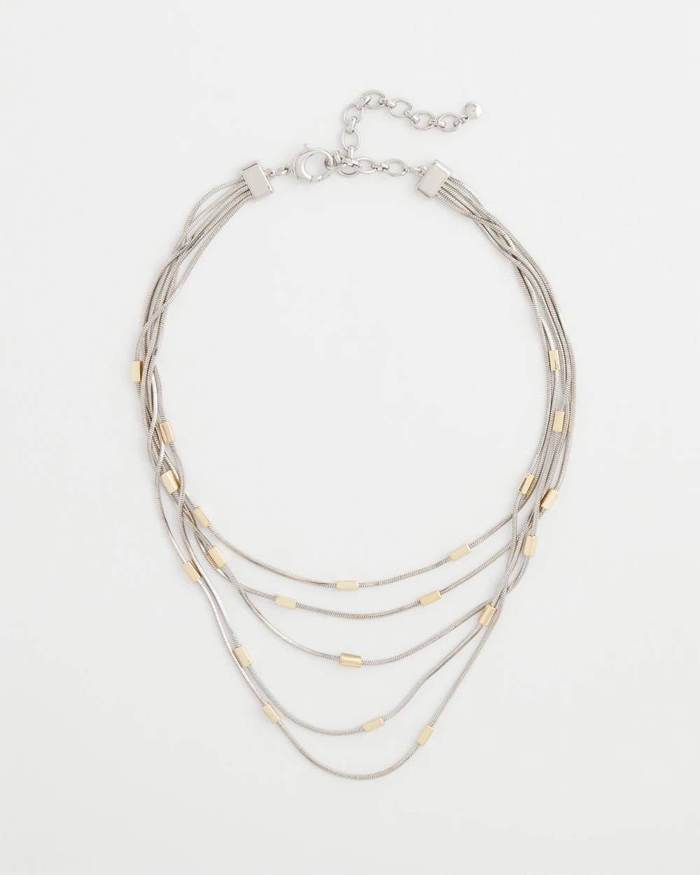 Chico's Mixed Metal Multi-Strand Necklace MIXED METALS