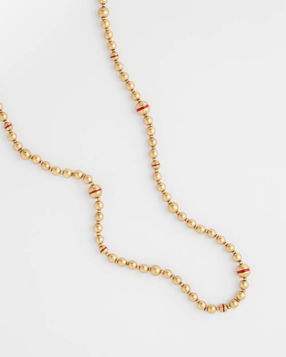 Chico's Art Deco Beaded Necklace GOLD