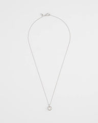 Chico's Bezel Set Pendant Silvertone Necklace SILVER