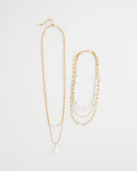 Chico's Convertible Pearl Multistrand Necklace PEARL