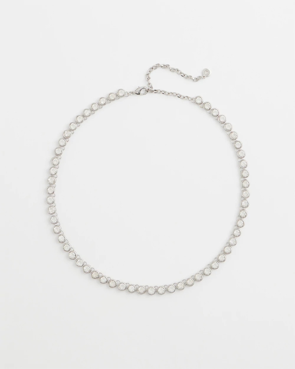 Chico's Silvertone Tennis Necklace SILVER