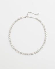 Chico's Silvertone Tennis Necklace SILVER