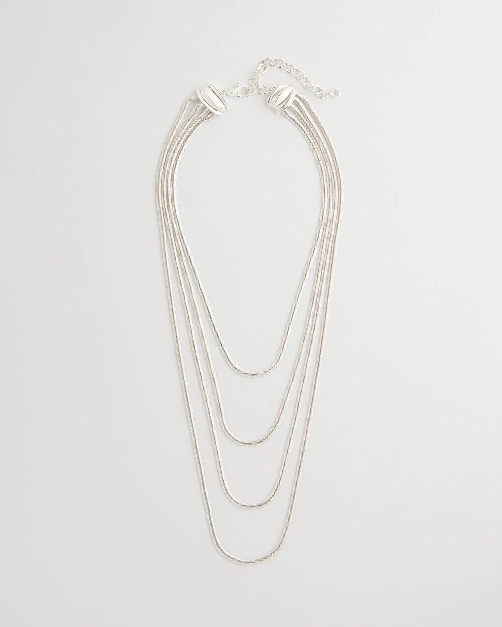 Chico's Multi-Layer Snake Chain Necklace SILVER