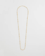 Chico's Goldtone Long Beaded Necklace GOLD