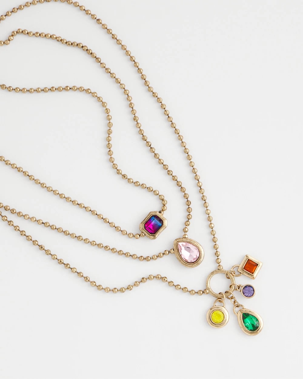 Chico's Multi-Strand Gem Necklace MULTI