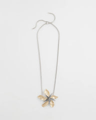 Chico's Chico's Originals Mixed Metal Flower Pendant Necklace MIXED METALS