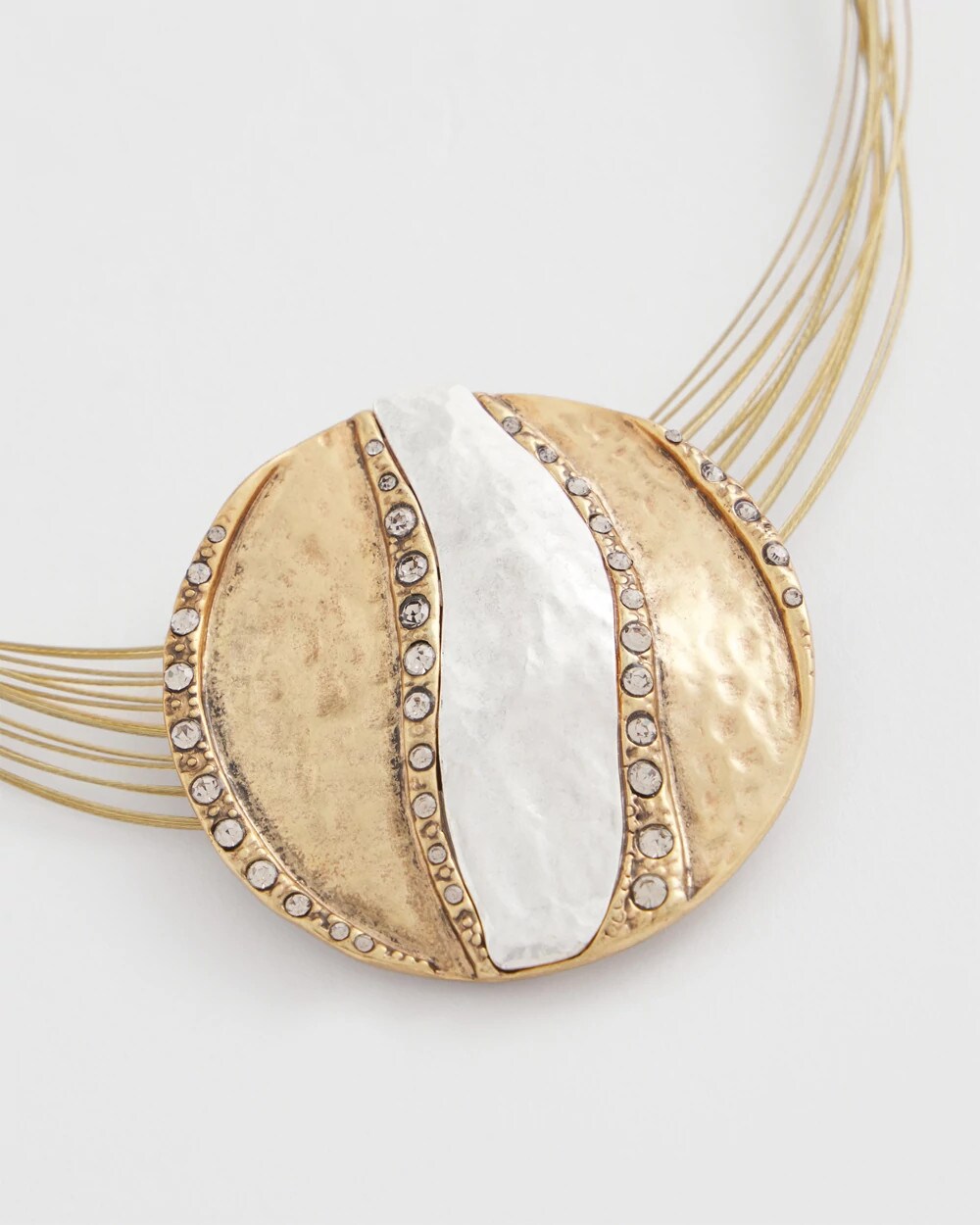 Chico's Mixed-Metal Safari Pendant Necklace MIXED METALS