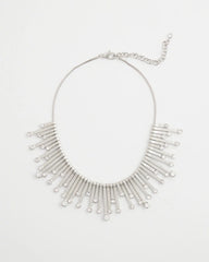Chico's Chico’s Originals Silver Slice & Gem Bib SILVER