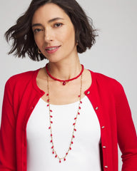 Chico's Convertible Red Necklace RED