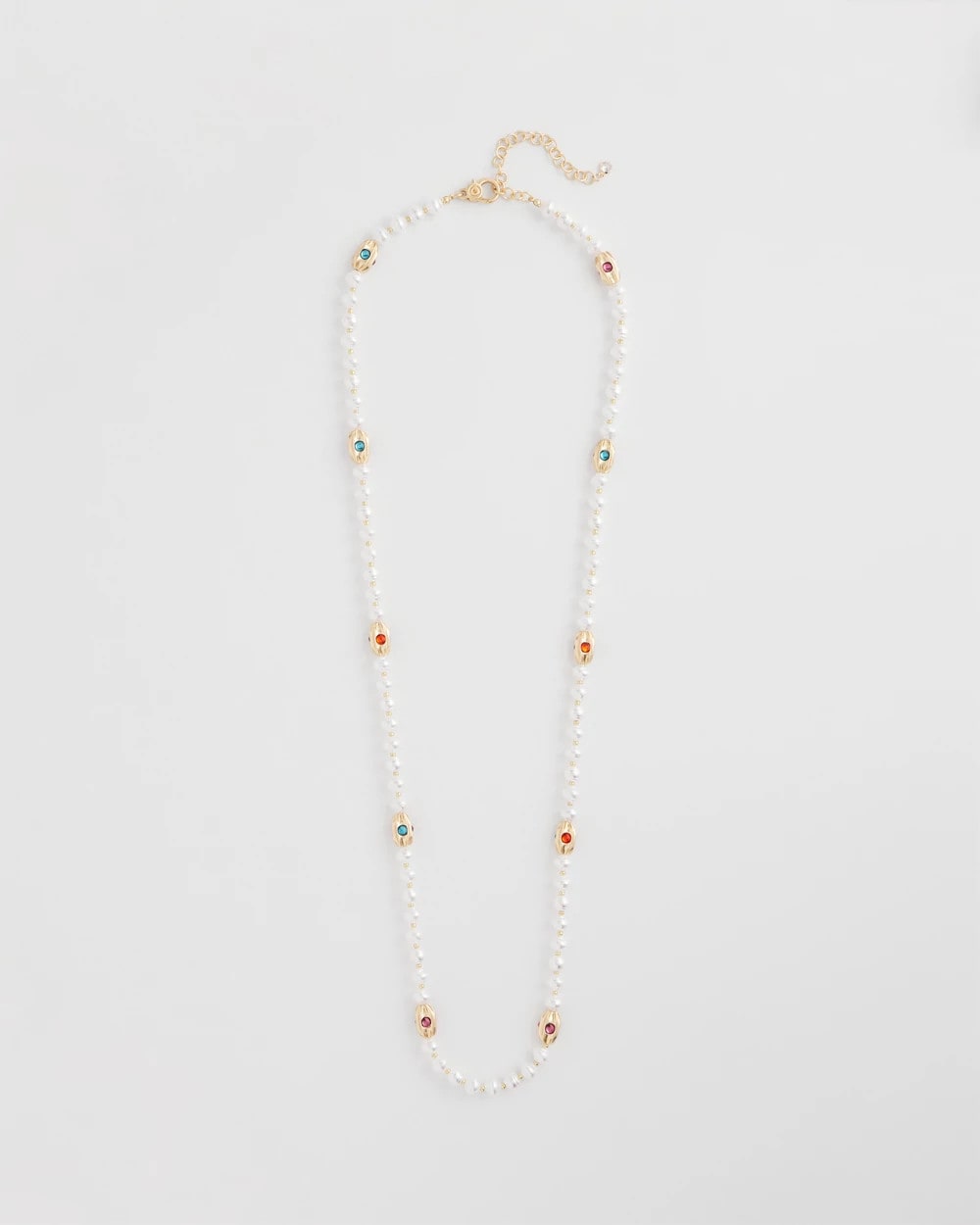 Chico's Goldtone Faux Pearl Single-Strand Necklace PEARL