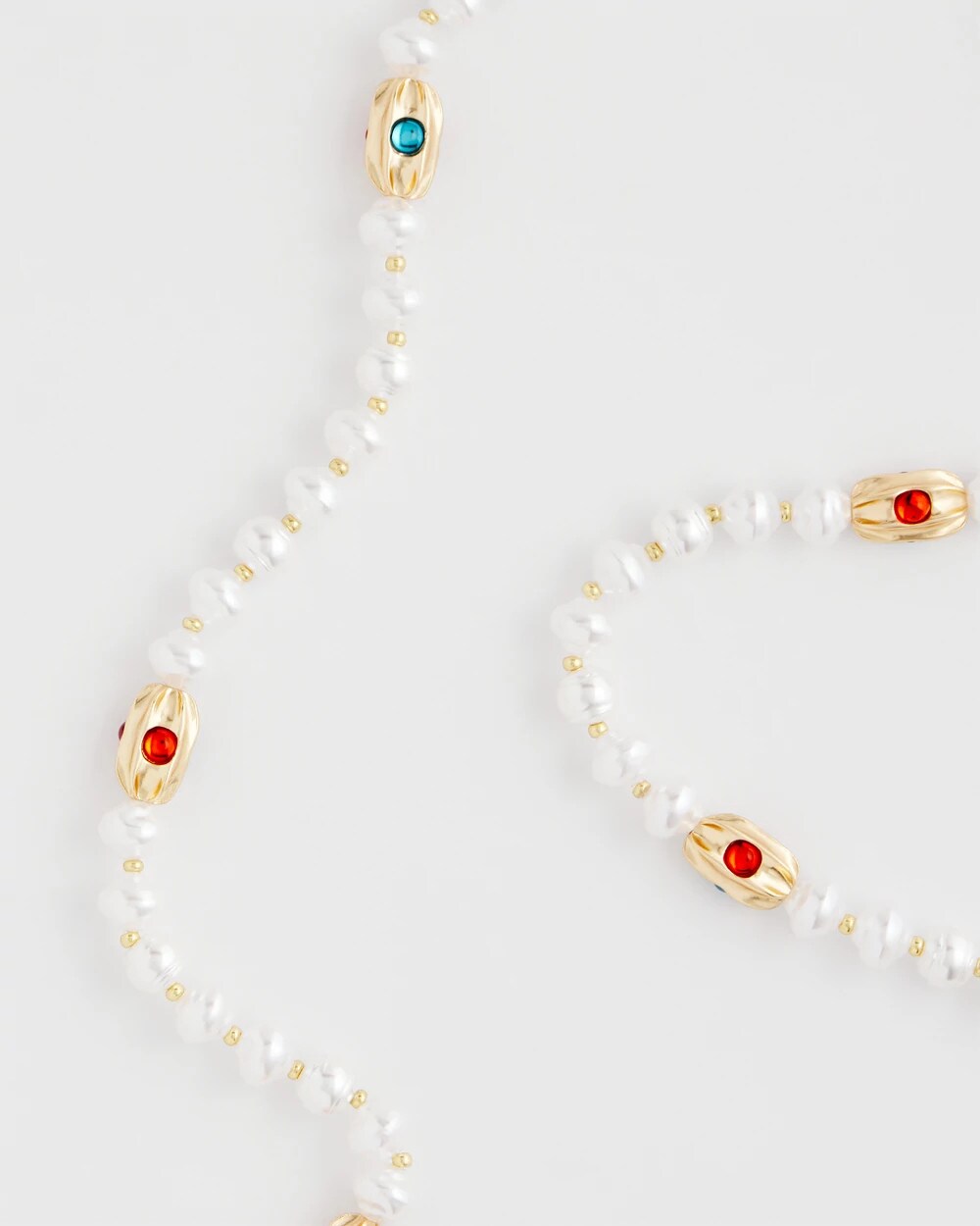 Chico's Goldtone Faux Pearl Single-Strand Necklace PEARL