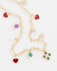 Chico's Adjustable Charm Necklace MULTI
