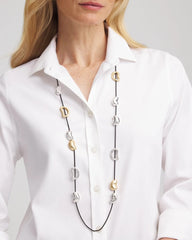 Chico's Mixed-Metal Charm Necklace MIXED METALS
