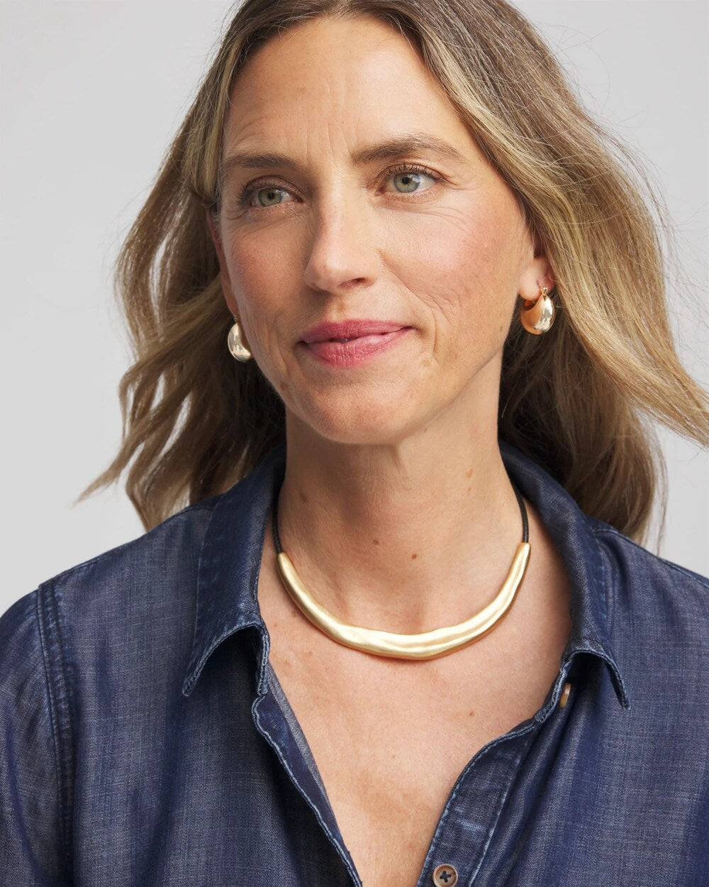 Chico's Mixed-Metal Collar Necklace MIXED METALS