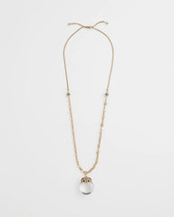 Chico's Owl Pendant Necklace GOLD