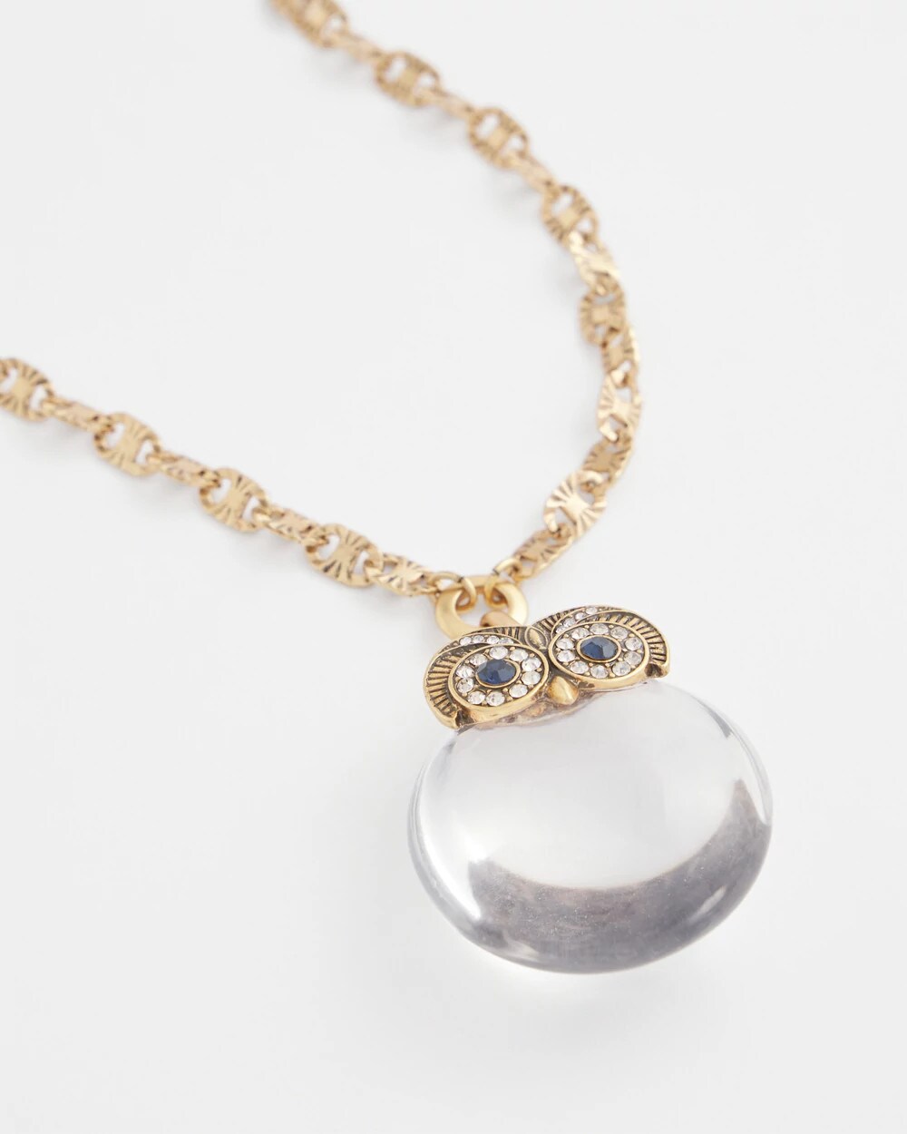 Chico's Owl Pendant Necklace GOLD