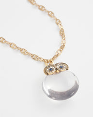 Chico's Owl Pendant Necklace GOLD