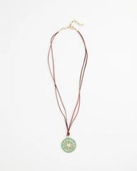 Chico's Sundial Medallion Pendant TURQUOISE
