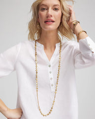 Chico's Gold Nugget Single Strand Necklace GOLD