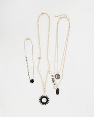 Chico's Convertible Layered Tourmaline Necklace BLACK