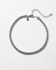 Chico's Silver Tone Twist Collar Necklace SILVER