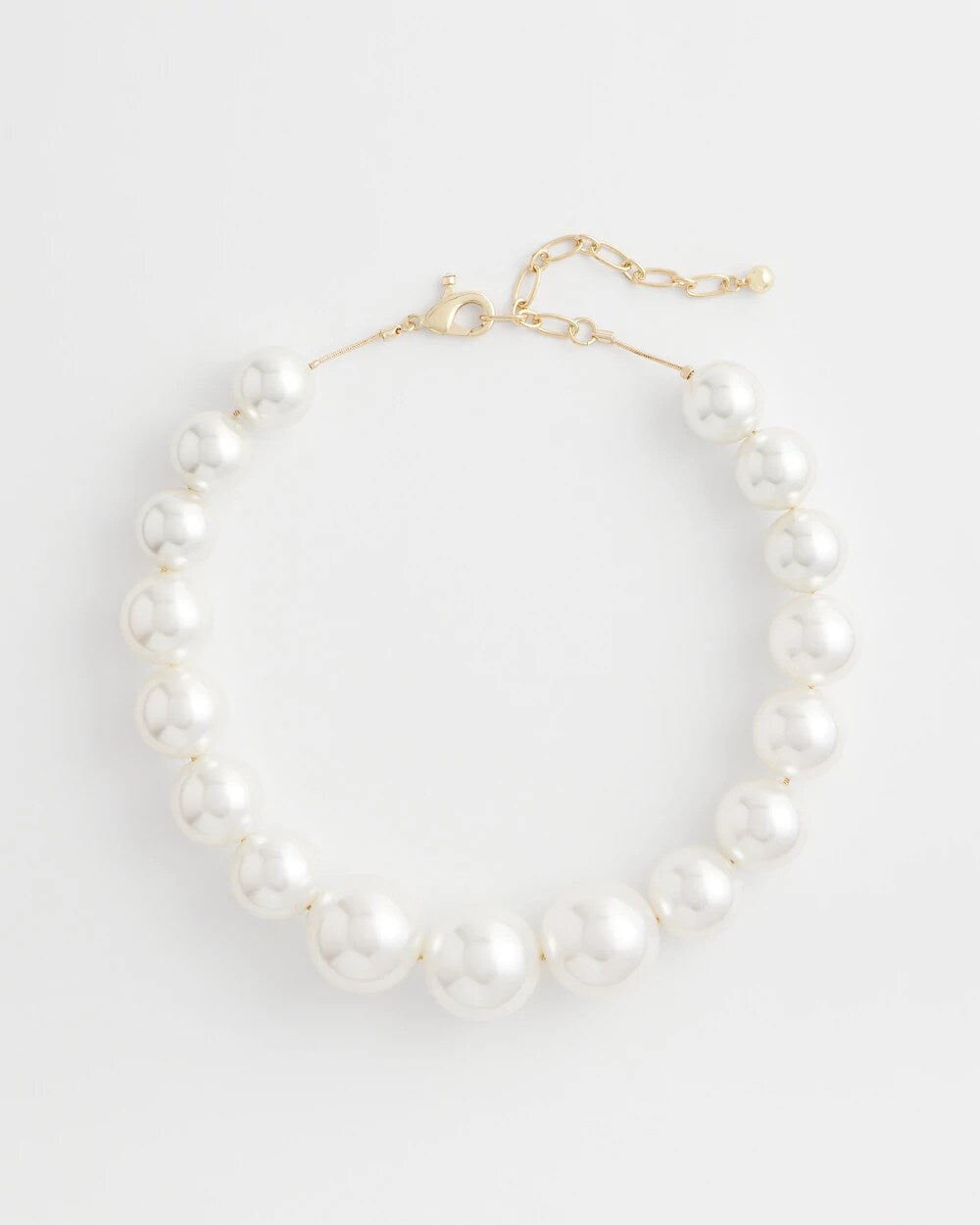 Chico's Large Pearl Collar Necklace PEARL
